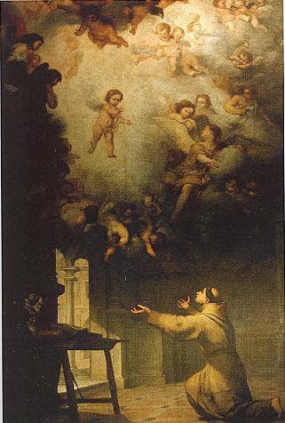 Vision of St. Anthony of Padua by Bartolome Esteban Murillo — Oil Painting Reproduction