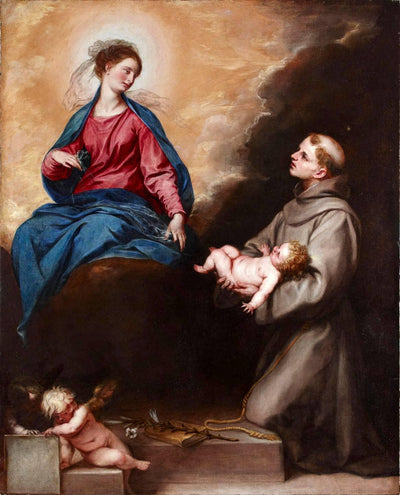 Vision of St. Anthony of Padua in home office