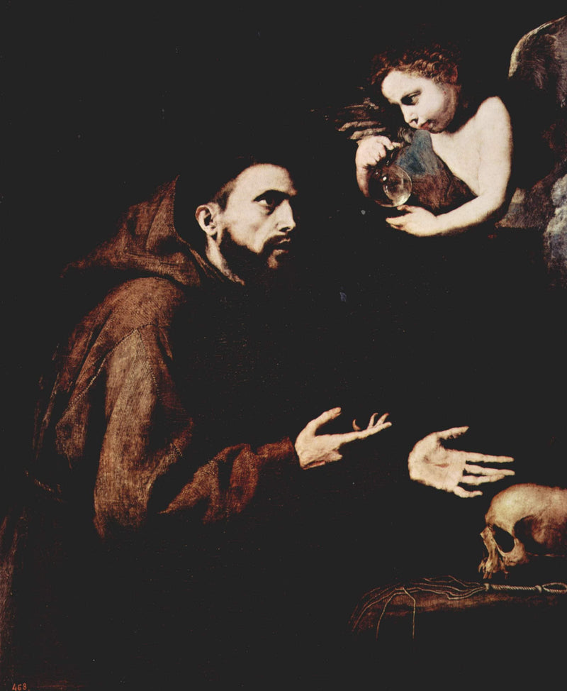 Vision of St. Francis of Assisi by Jusepe de Ribera — Oil Painting Reproduction