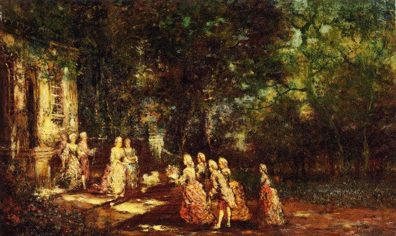 Visit to a Princess by Adolphe Joseph Thomas Monticelli — Oil Painting Reproduction