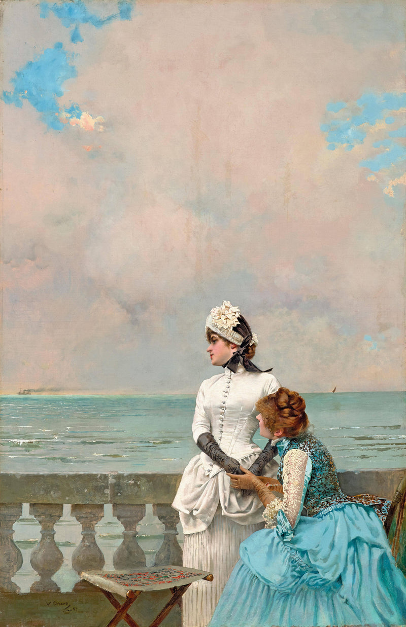 Tell me everything! by Vittorio Matteo Corcos — Oil Painting Reproduction