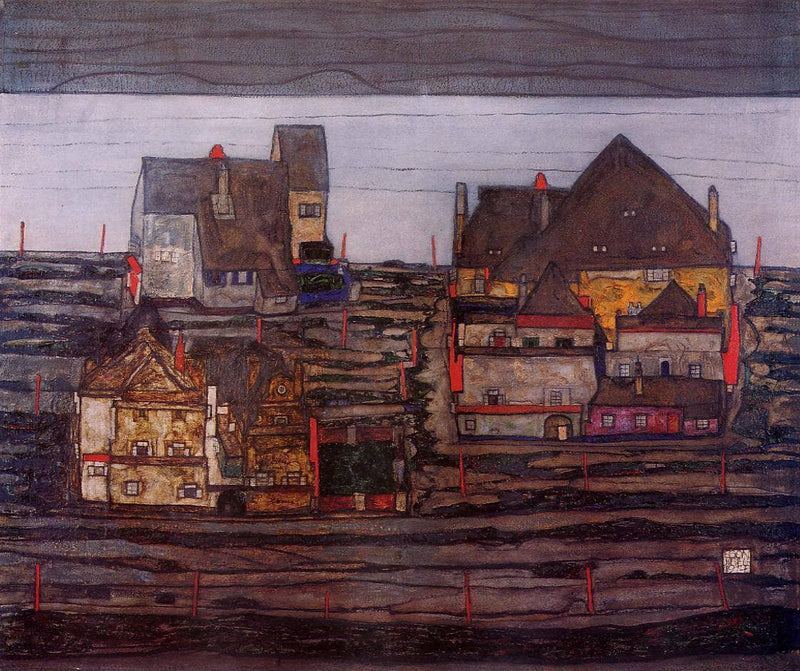 Vorstadt by Egon Schiele — Oil Painting Reproduction