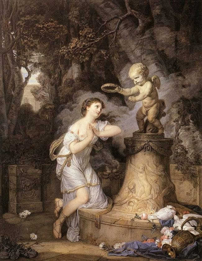 Votive Offering to Cupid by Jean-Baptiste Greuze — Oil Painting Reproduction
