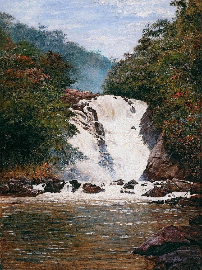 Votorantim Waterfall by Jose Ferraz de Almeida Junior — Oil Painting Reproduction