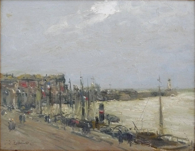 Vue Portuaire by Pierre-Jacques Pelletier — Oil Painting Reproduction