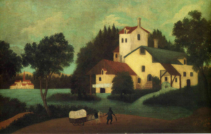 Wagon in Front of the Mill by Henri Rousseau — Oil Painting Reproduction
