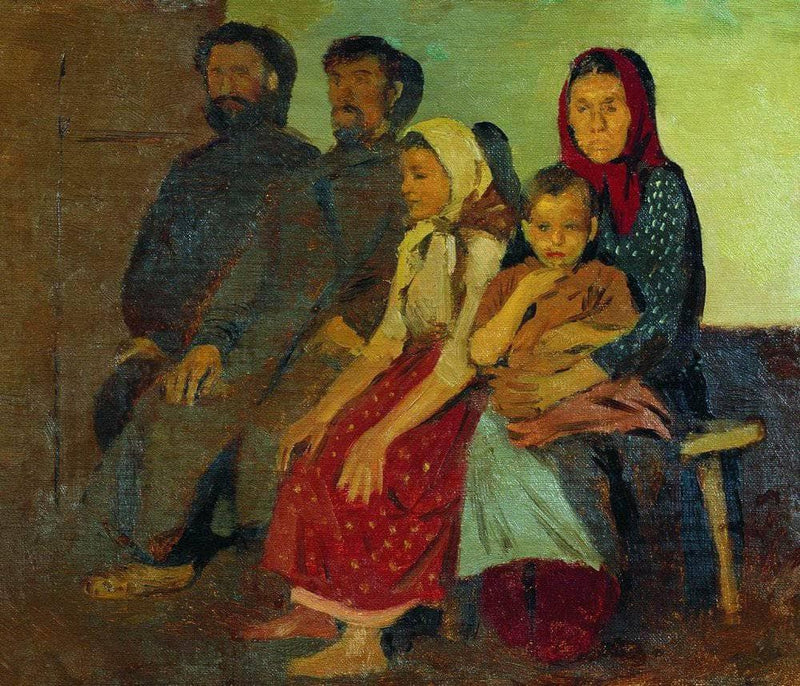 Waiting for newlyweds from the wedding in the Novgorod province by Andrei Ryabushkin — Oil Painting Reproduction
