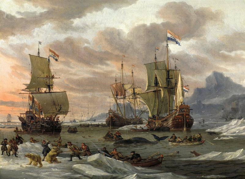 Walfang Im Polarmeer by Abraham Storck — Oil Painting Reproduction