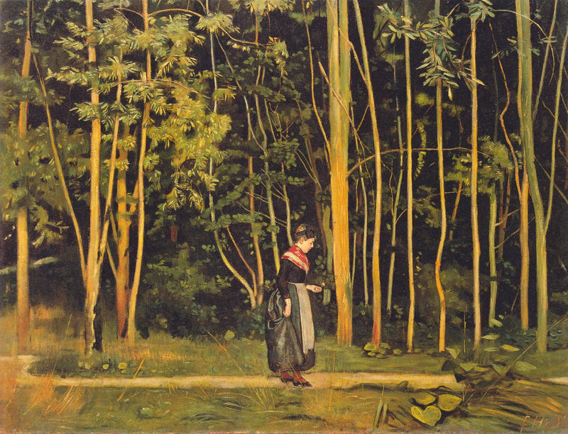 Walking at the forest edge by Ferdinand Hodler — Oil Painting Reproduction