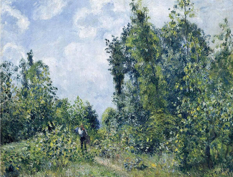 Wanderer near the Wood by Camille Pissarro — Oil Painting Reproduction
