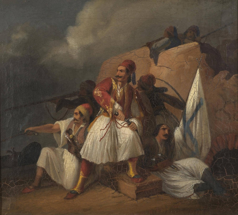 War scene by Theodoros Vryzakis — Oil Painting Reproduction