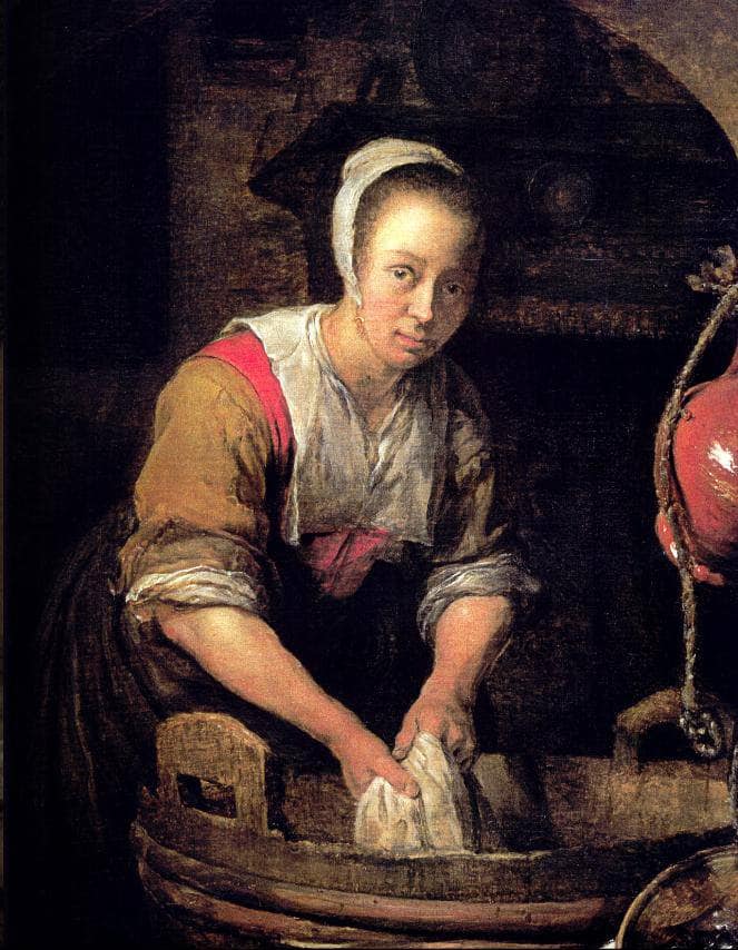 Washerwoman by Gabriel Metsu — Oil Painting Reproduction