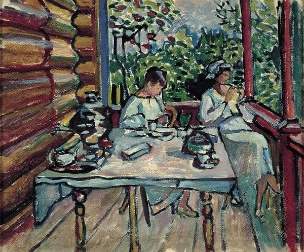 Nina Kandinsky in Akhtyrka by Wassily Kandinsky — Oil Painting Reproduction