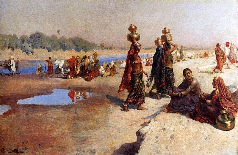 Water Carriers Of The Ganges by Edwin Lord Weeks — Oil Painting Reproduction