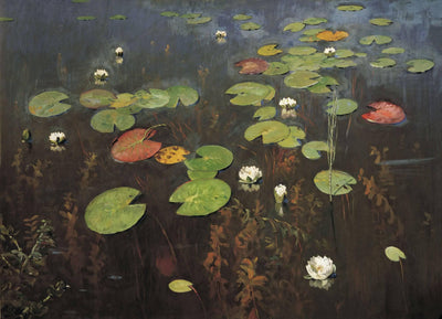 Water lilies. Nenuphar. in entryway