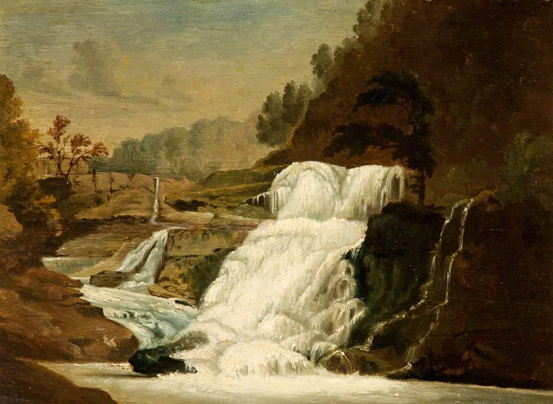 Waterfall in the Neath Valley by Penry Williams — Oil Painting Reproduction
