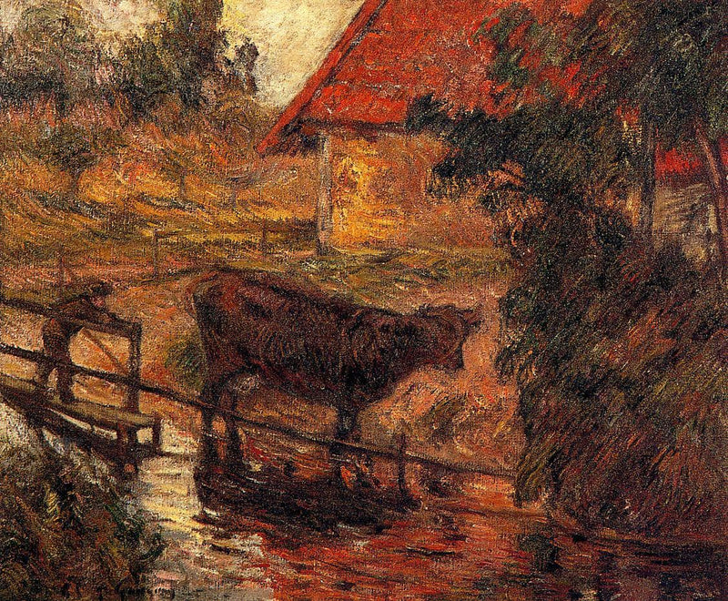 Watering place by Paul Gauguin — Oil Painting Reproduction