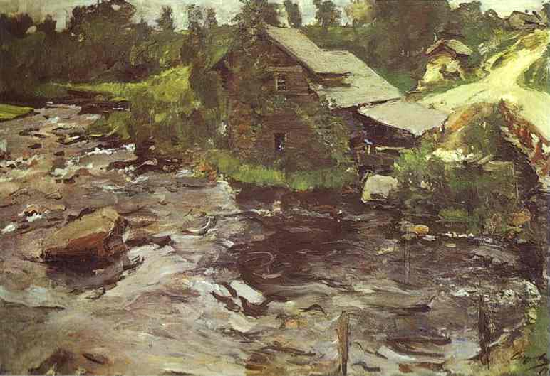Watermill in Finland by Valentin Serov — Oil Painting Reproduction