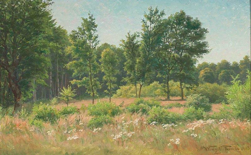 A Danish forest in summer by Wenzel Tornøe — Oil Painting Reproduction