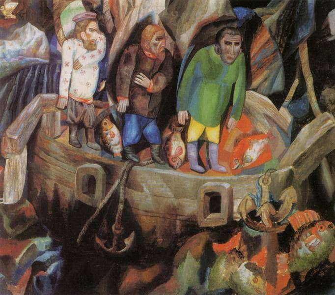 West and East by Pavel Filonov — Oil Painting Reproduction