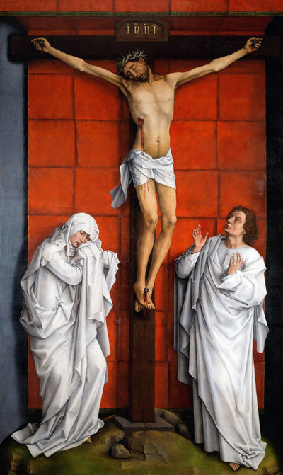 Christ on the Cross with Mary and St. John in home office