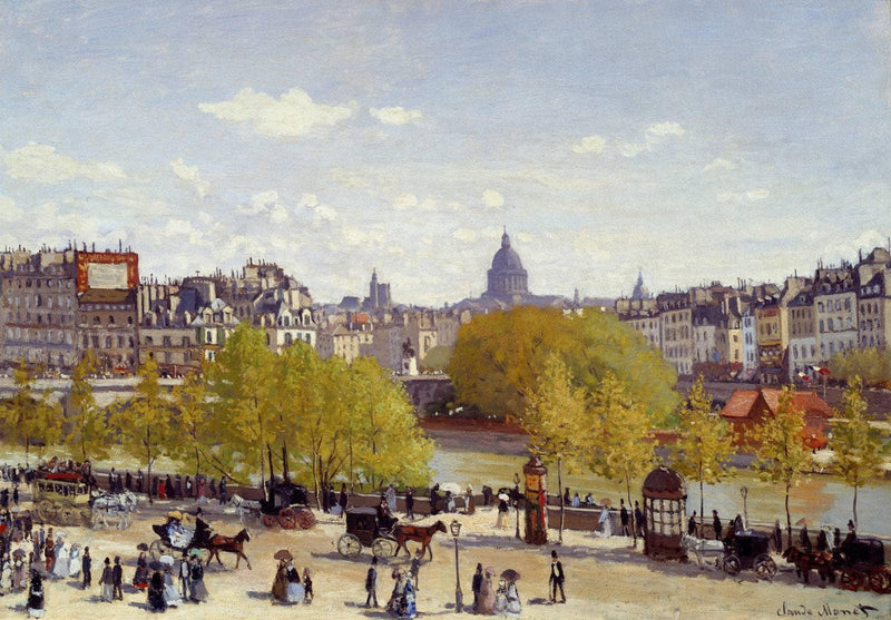 Wharf of Louvre, Paris by Claude Monet — Oil Painting Reproduction