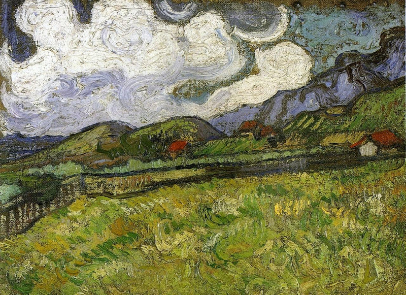 Wheat Field behind Saint-Paul Hospital with a Reaper by Vincent van Gogh — Oil Painting Reproduction