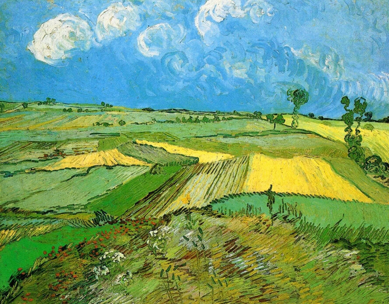 Wheat Fields at Auvers Under Clouded Sky by Vincent van Gogh — Oil Painting Reproduction
