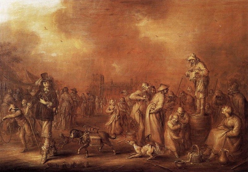 Where There are People Money May Be Made by Adriaen van de Venne — Oil Painting Reproduction