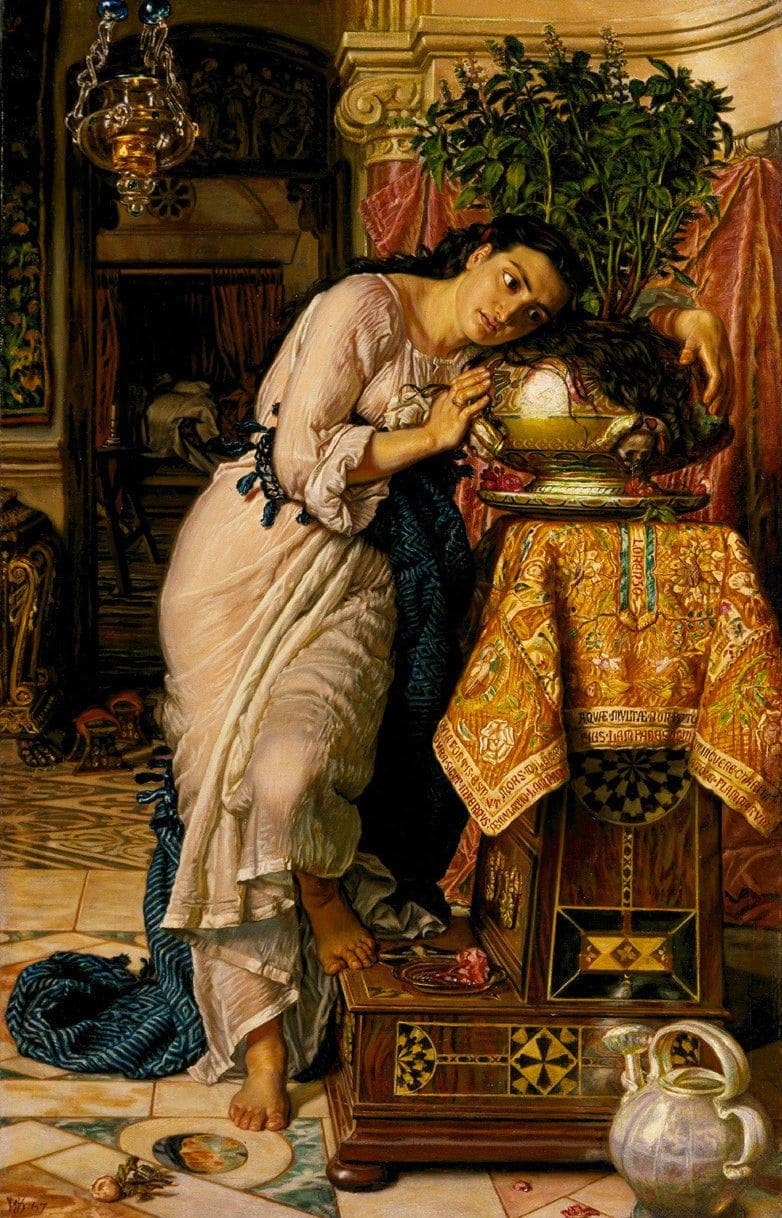 Isabella and the Pot of Basil by William Holman Hunt — Oil Painting Reproduction
