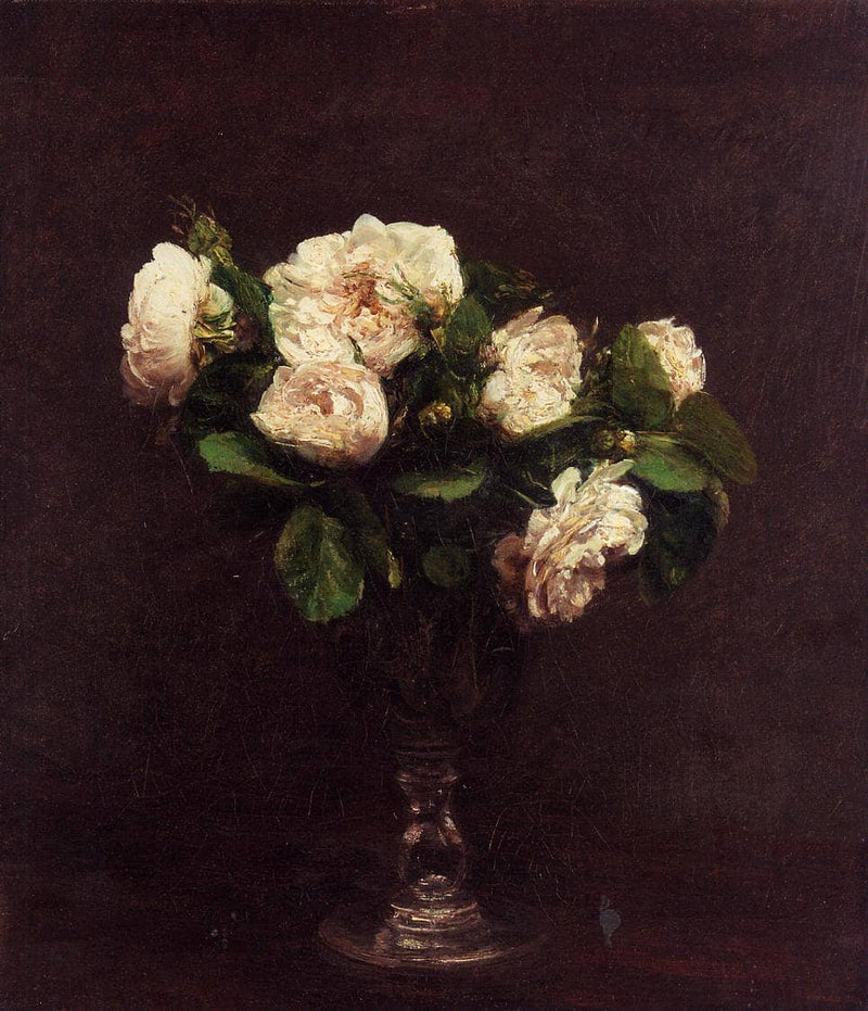 White Roses by Henri Fantin-Latour — Oil Painting Reproduction