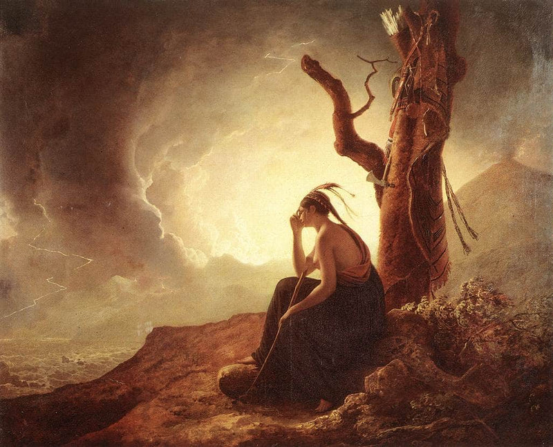 Widow of an Indian Chief by Joseph Wright — Oil Painting Reproduction