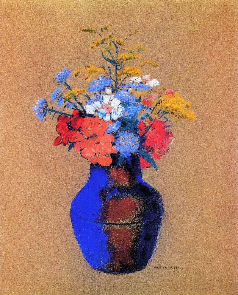 Wild Flowers in a Vase by Odilon Redon — Oil Painting Reproduction