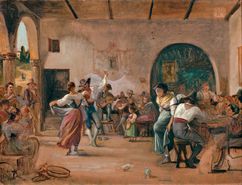 Dance in an Osteria by Wilhelm Marstrand — Oil Painting Reproduction