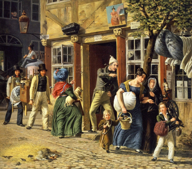 Moving Day Scene by Wilhelm Marstrand — Oil Painting Reproduction
