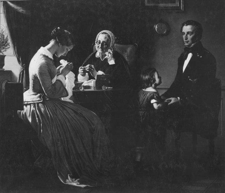 The suitor's visit by Wilhelm Marstrand — Oil Painting Reproduction