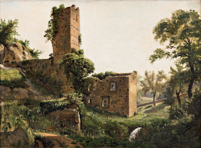 Landscape with Ruins by Wilhelm Marstrand — Oil Painting Reproduction