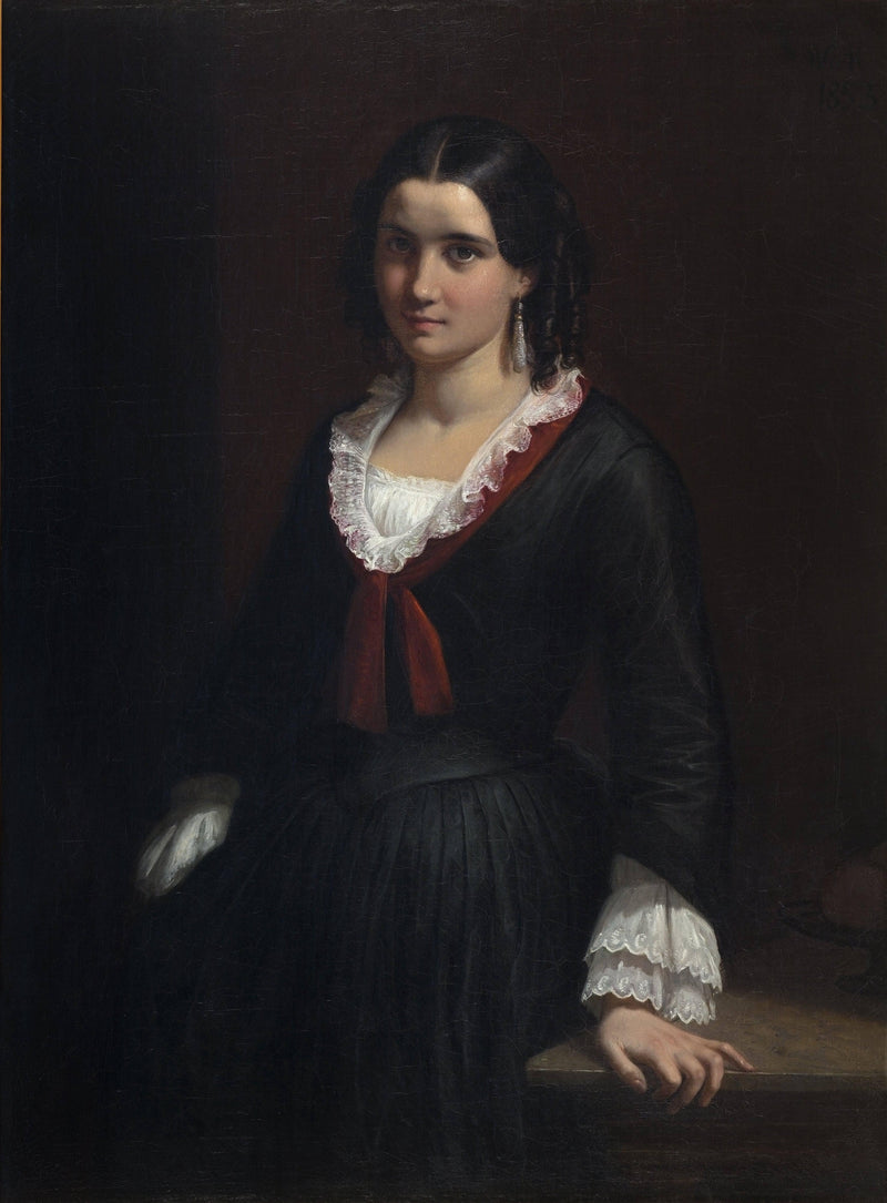 Portrait of Miss Vilhelmine (Ville) Hage, later Mrs. Heise by Wilhelm Marstrand — Oil Painting Reproduction
