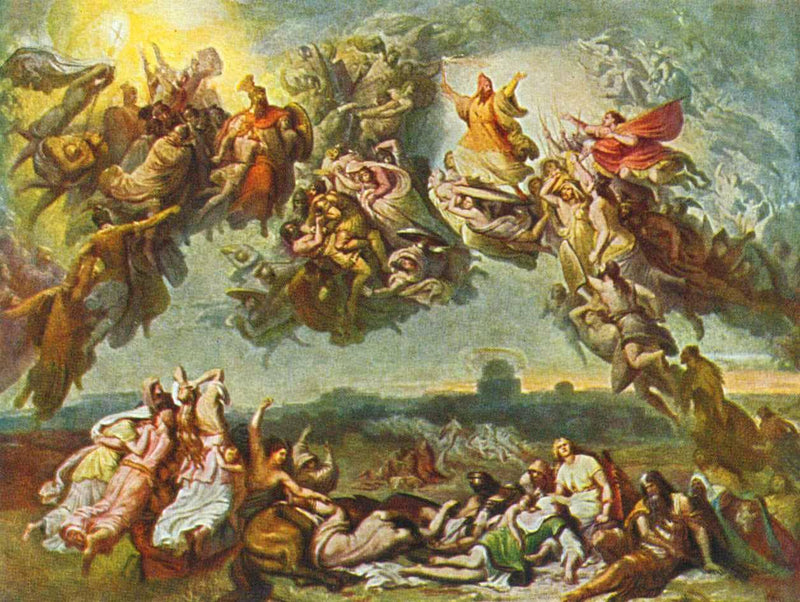 Die Hunnenschlacht by Wilhelm von Kaulbach — Oil Painting Reproduction