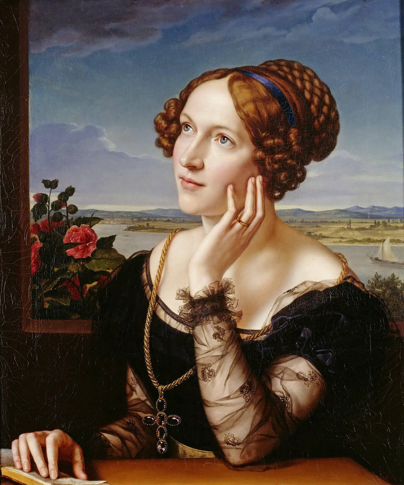 Wilhelmine Begas, the Artist's Wife by Carl Joseph Begas — Oil Painting Reproduction