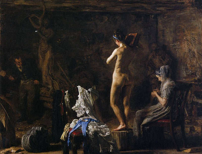 William Rush Carving His Allegorical Figure of the Schuykill River by Thomas Eakins — Oil Painting Reproduction