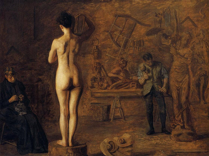 William Rush Carving His Allegorical Figure of the Schuylkill River by Thomas Eakins — Oil Painting Reproduction