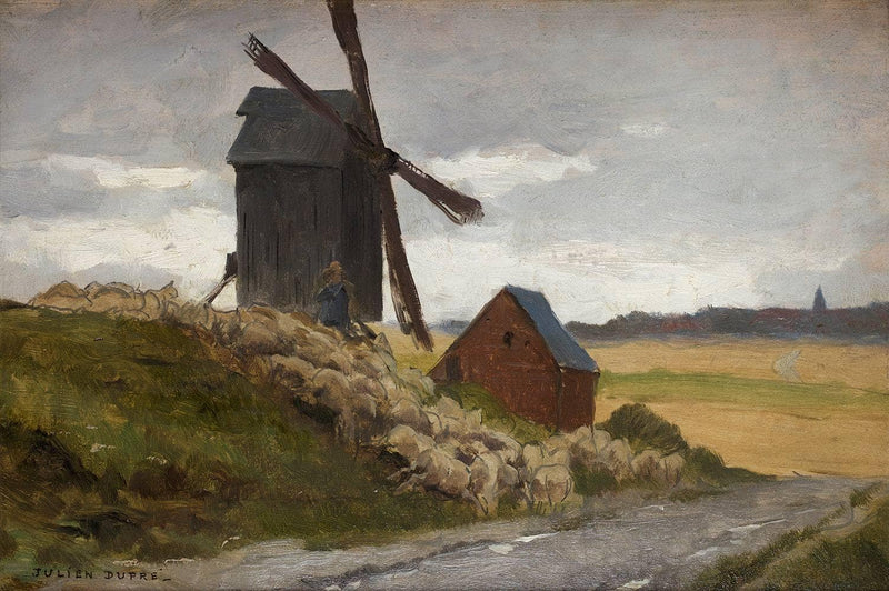 Windmill at Nauroy by Julien Dupré — Oil Painting Reproduction