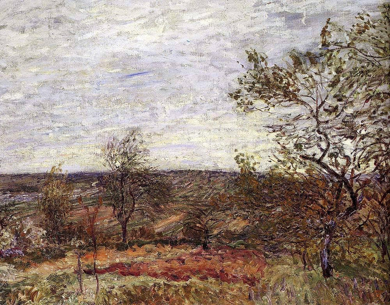 Windy Day At Veneux by Alfred Sisley — Oil Painting Reproduction