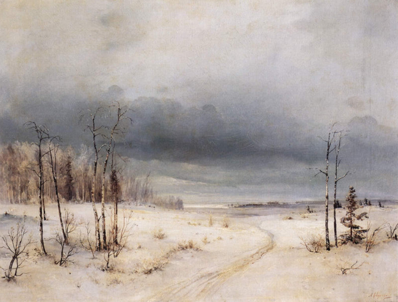 Winter by Aleksey Savrasov — Oil Painting Reproduction