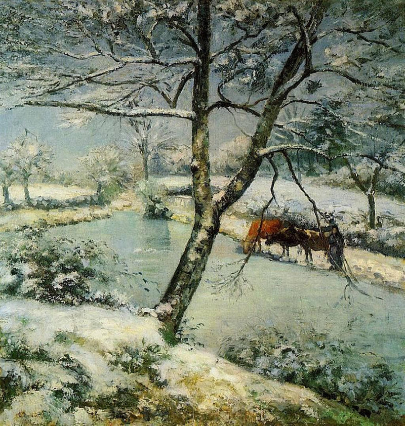 Winter at Montfoucault by Camille Pissarro — Oil Painting Reproduction