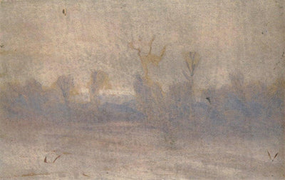 Winter. Fog in study