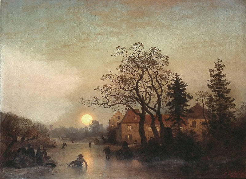 Winter Landscape by Andreas Achenbach — Oil Painting Reproduction