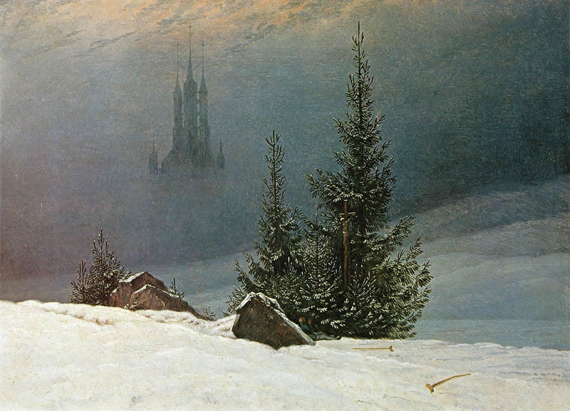 Winter landscape by Caspar David Friedrich — Oil Painting Reproduction