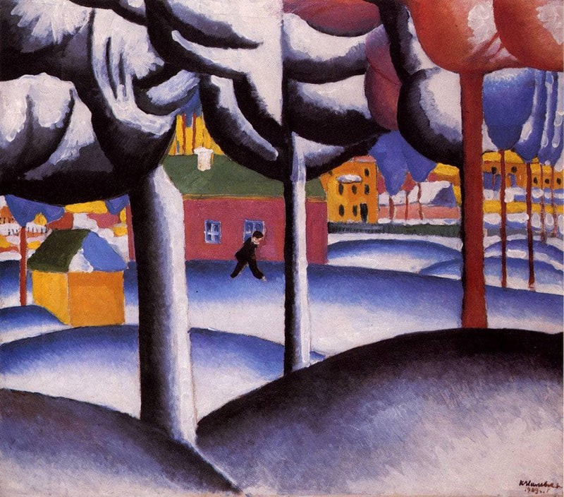 Winter Landscape by Kazimir Malevich — Oil Painting Reproduction